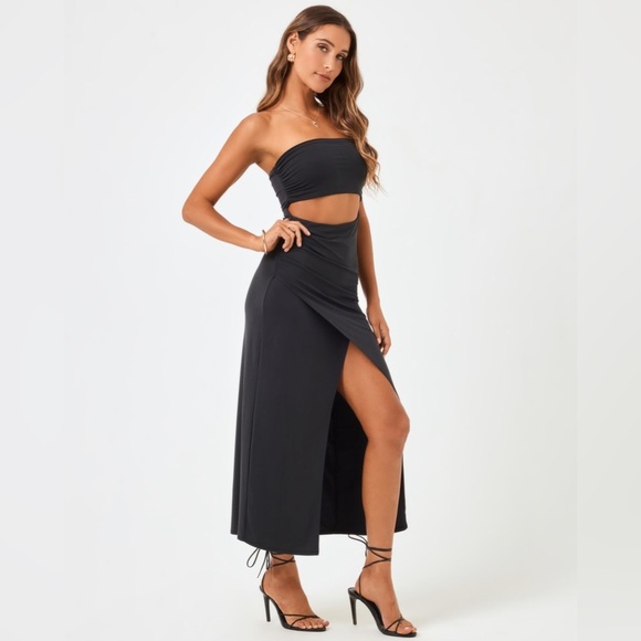 LSPACE Corsica Black Dress L - Picture 4 of 7